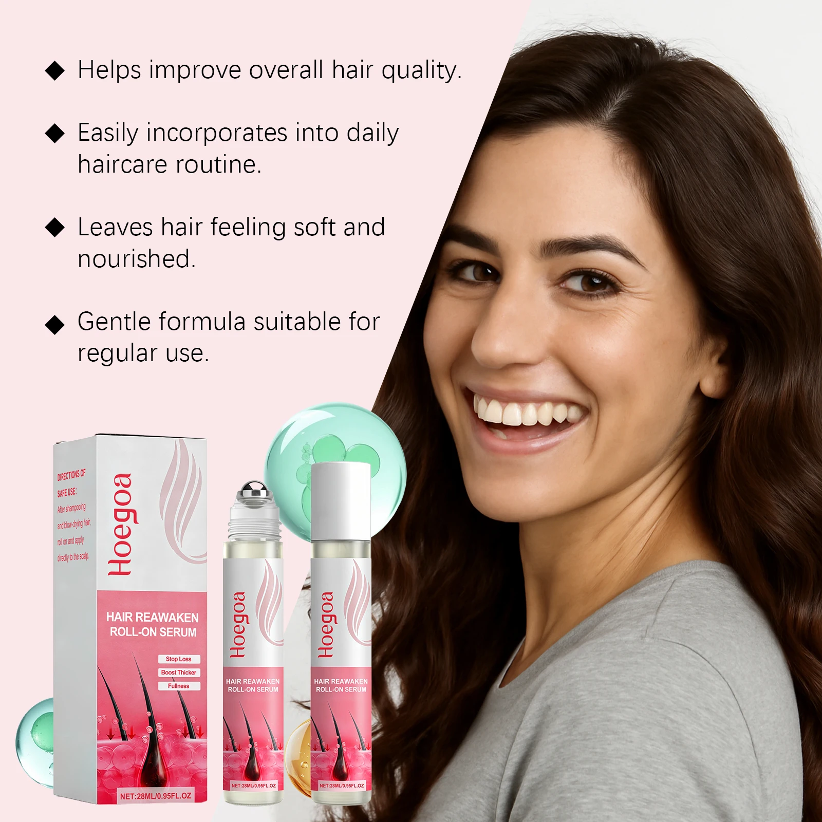 Anti Hair Loss Roller Ball Serum Repair Damage Hair Scalp Promote Growth Strengthening Root Nourish Thicker Growing Hair Essence - Image 6