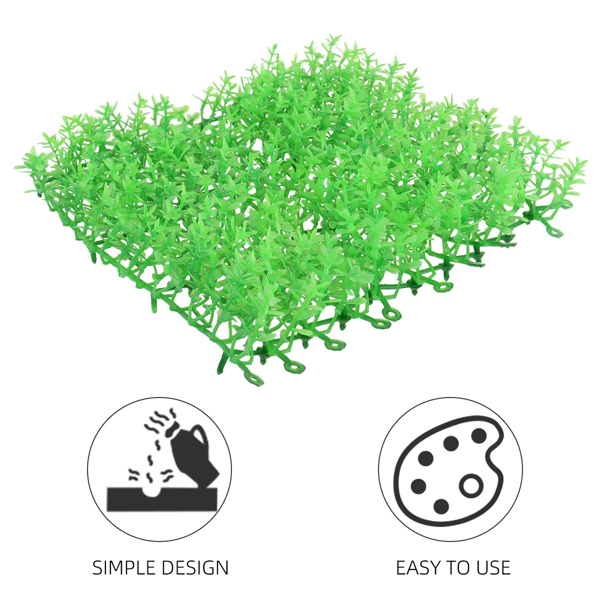 

2 Pcs Artificial Aquarium Grass Decorations for Fish Tank Plants Lawn Lifelike Easy Clean Safe Fresh Salt Water