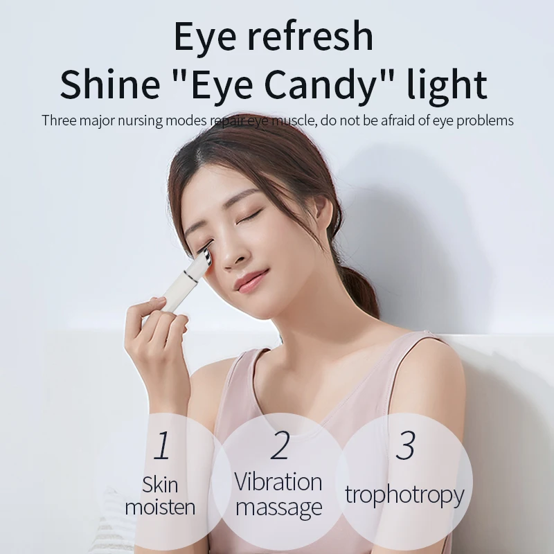 KSKIN Electric Eye Massager Vibration Wrinkle Anti-Ageing Eye Massage Dark Circle Removal EMS Beauty Face Eye Care Pen