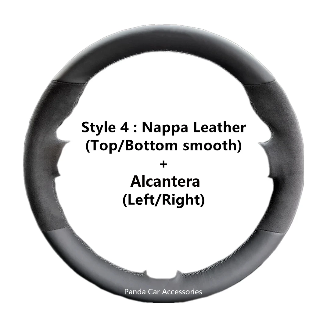 Genuine Leather Red Thread Steering Wheel Cover Wrap for Alcantera Car Accessories for Toyota RAV4 Corolla Auris Isis Corolla iM 5