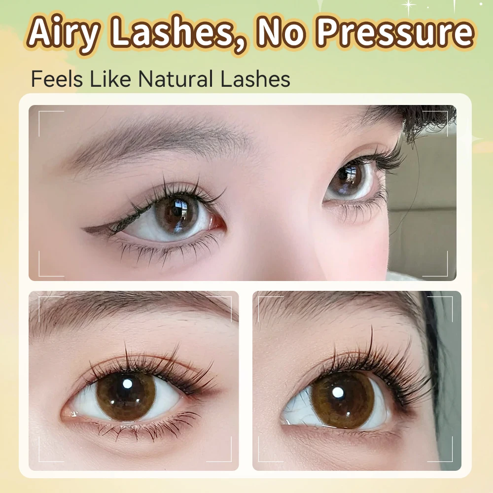 Yelix Self-Adhesive Eyelashes No Glue Fake Lashes Extensions Sunflower Glue-free False Eyelashes Individual Lashes Makeup