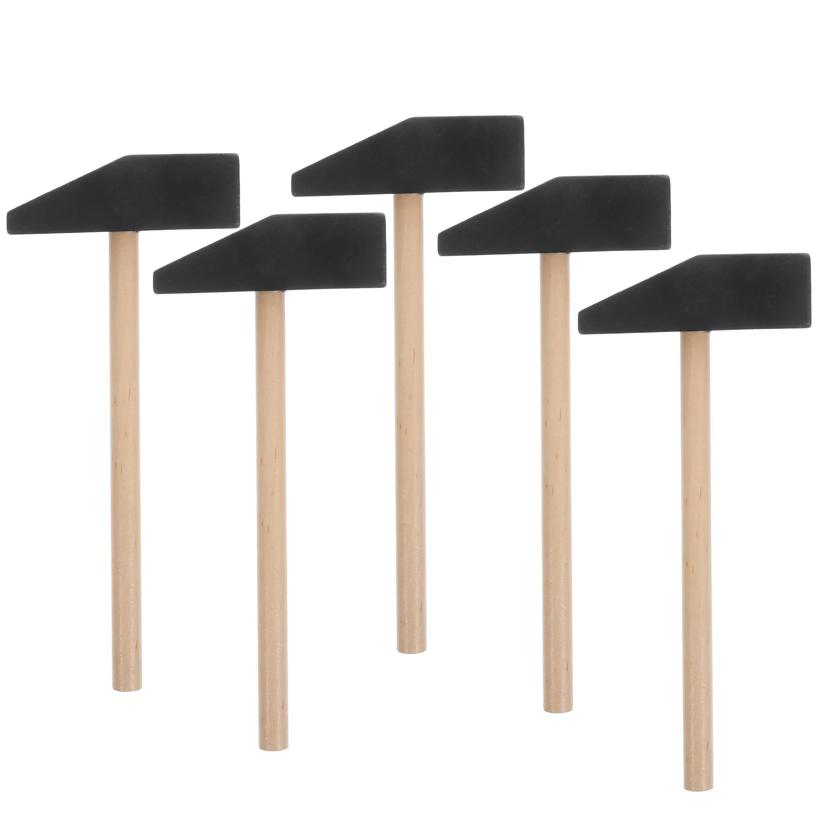 

5Pcs Mini Wooden Safe Natural Wood Creative DIY Mallet Birthday Party Supplies Educational Fun Mini Hammer