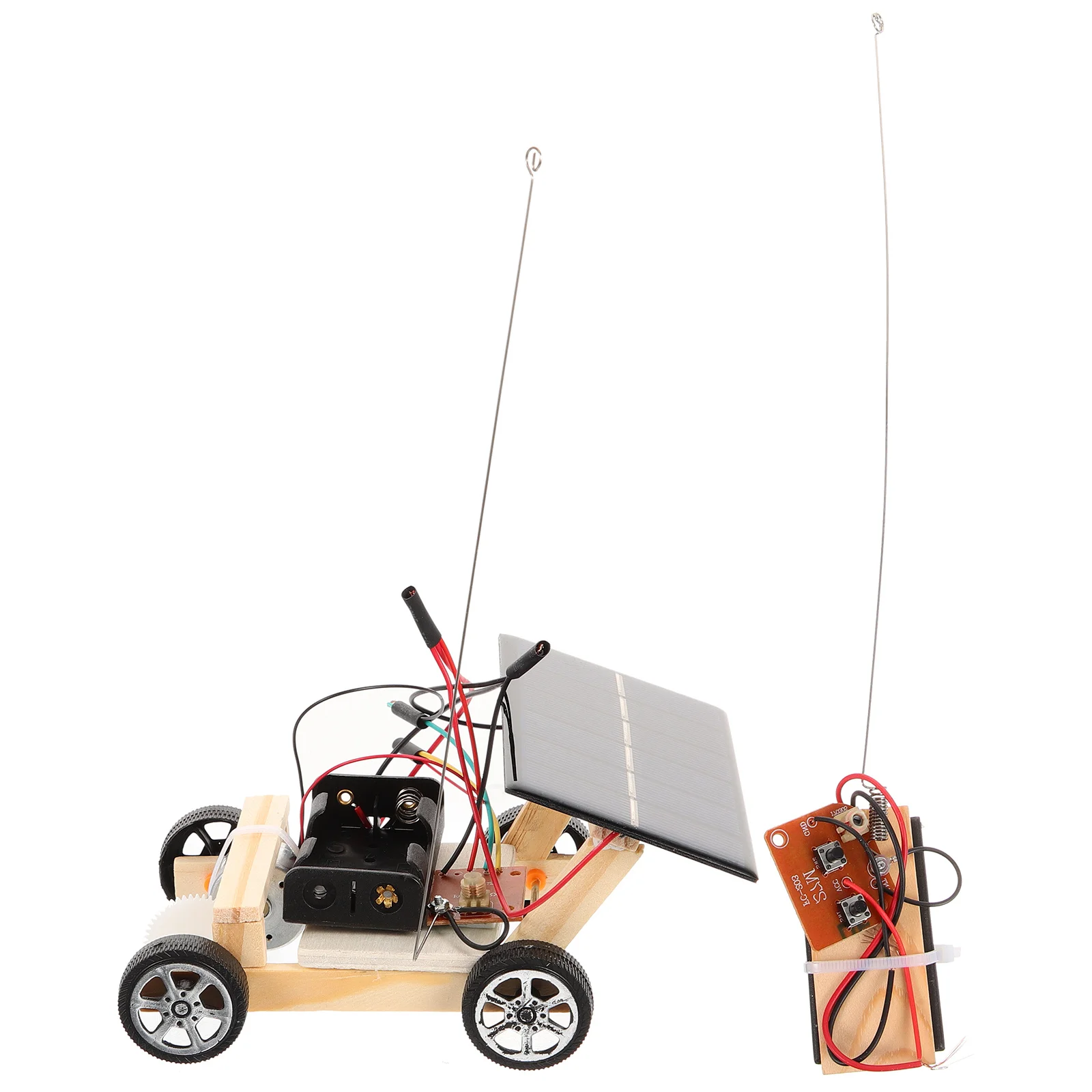 Juego de rompecabezas de montaje de coche teledirigido con energía Solar DIY de madera, regalo educativo de aprendizaje de ciencia de crecimiento intelectual para niños
