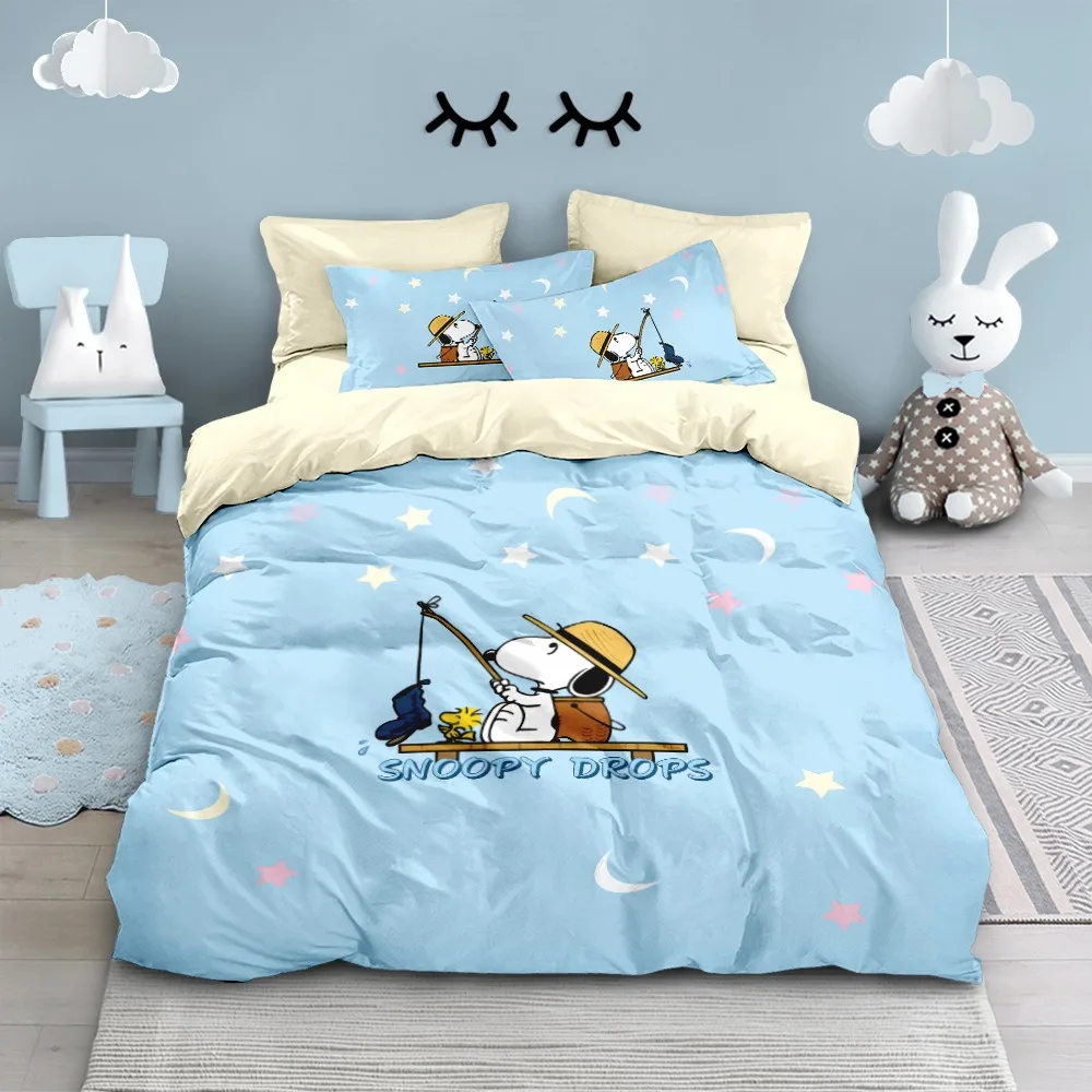 

Family Bedding sets, Cozy Cartoon Dog & Book Duvet Cover and pillowcase, Intimate & Warm Home Gift for boys grils