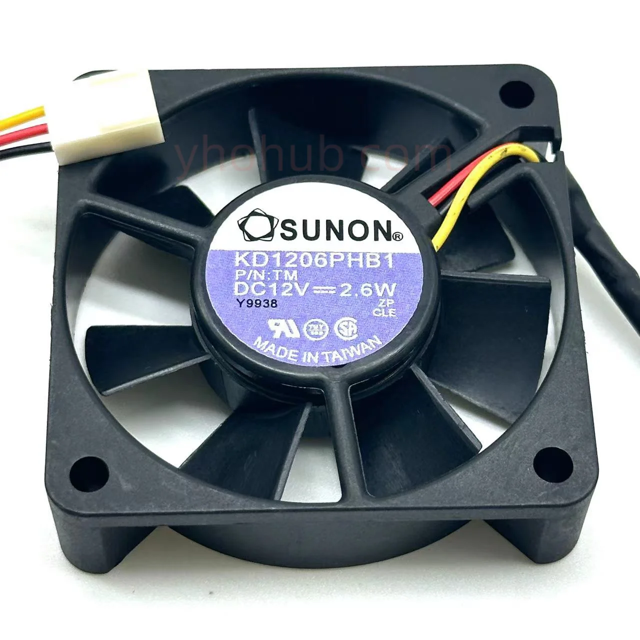 

SUNON KDE1206PHB1 DC 12V 2.6W 3-Wire 60x60x15mm Server Cooling Fan