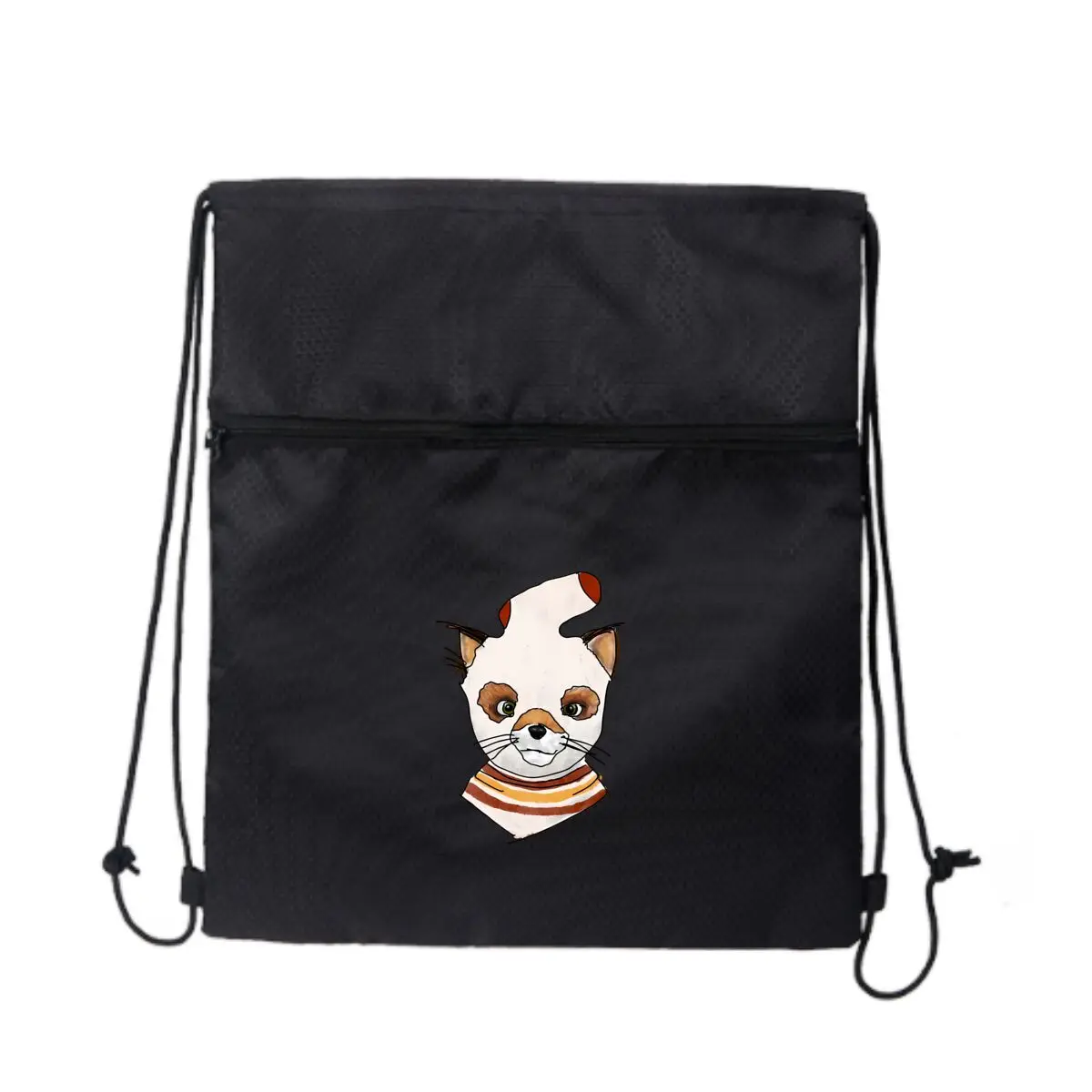 

Милая кошка приносит Sweet Joy Уличная сумка на молнии на шнурке: смелые принты в городском стиле