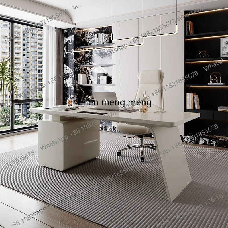 

Italian minimalist baking paint simple and modern Computer desk Room desks Office office desks and workstations furniture
