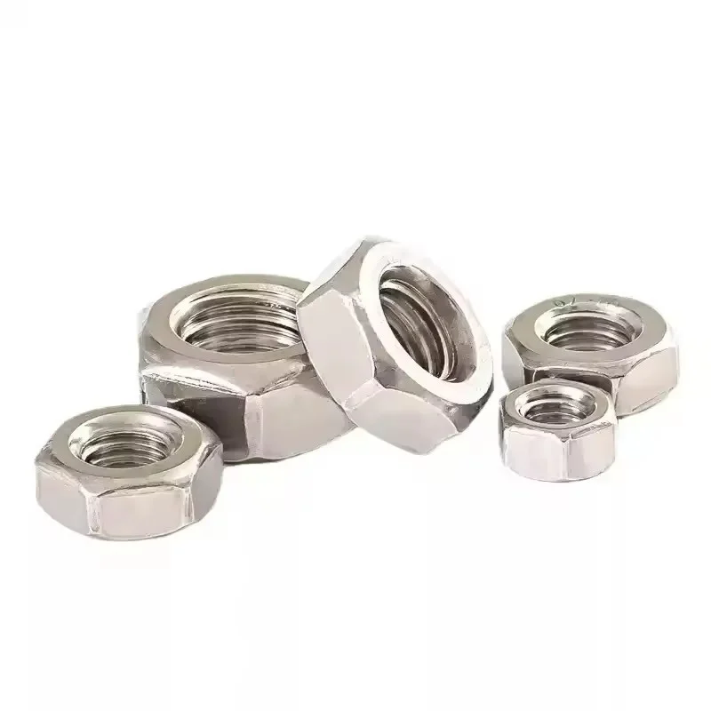 Nickel Plating/Black Nickel/White Zinc Hexagon Hex Nuts M1.2 M1.4 M1.6 M2 M2.5 M3 M3.5 M4 M5 M6 M8-M12 Grade 4.8 Carbon Steel