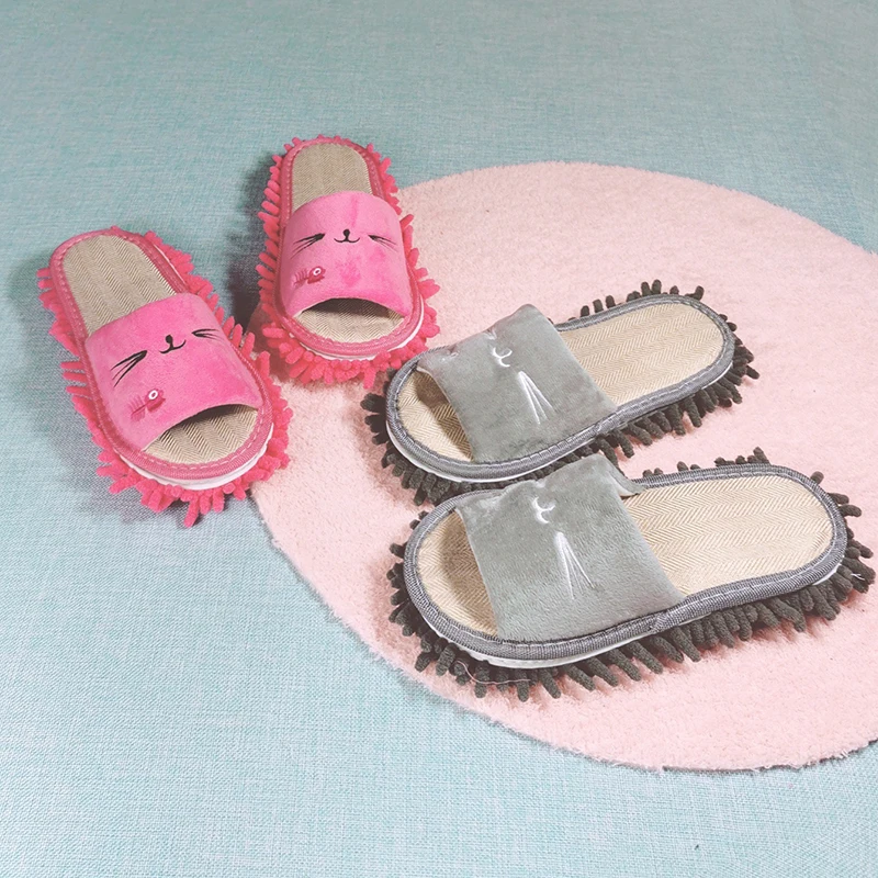 Multifunction Floor Dust Cleaning Slippers Shoes Lazy Mopping Shoes Home Floor Cleaning Shoes Open-toed Wiping Slippers