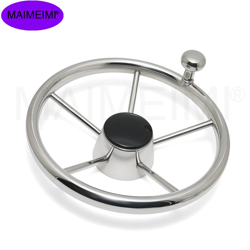 

Boat Accessories Steering Wheel With/ no with knob Stainless Steel 5 Spoke 25 Degree 11'' For Marine Yacht
