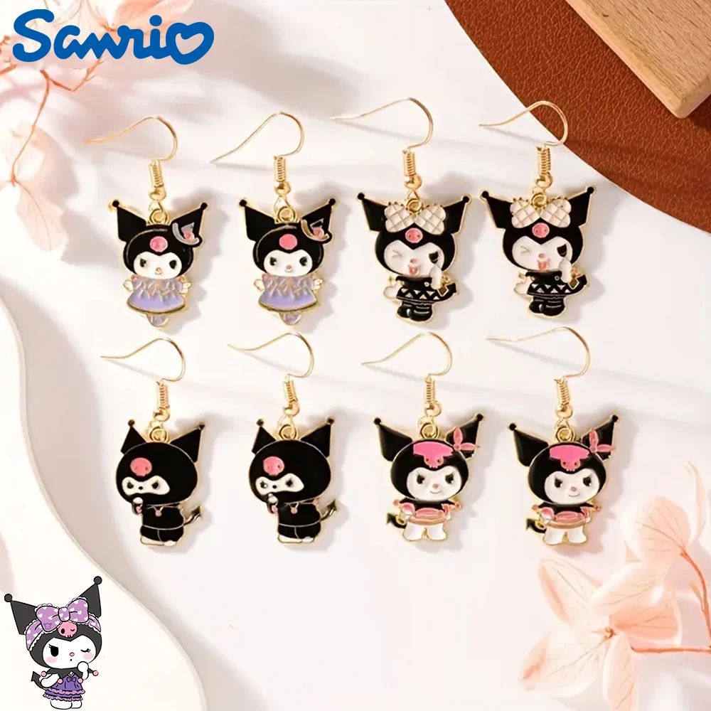 

Sanrio Kuromi Metal Pendant Earrings Cartoon Figure Kuromi Ear Drop For Women Girl Accessories Cute Gift Birthday Party Jewelry