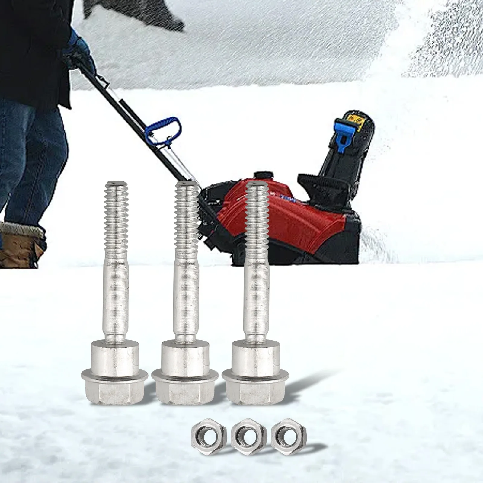 Easy Installation Snow Plow Kit Heavy-Duty Shear Bolts Shear Bolt Nut Kit Weather Resistant Design 12 Pieces In Total