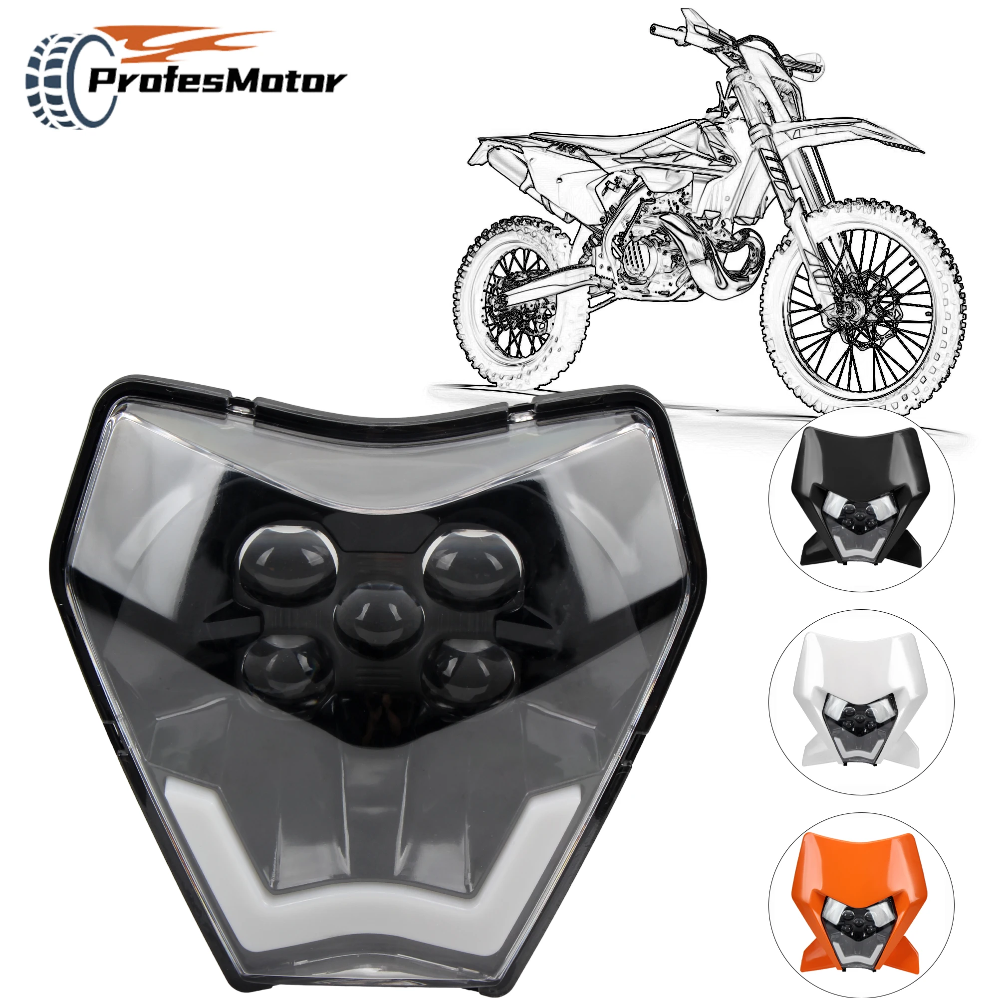 

Motorcycle LED Headlamp Fairing for KTM 2025 EXC SX XC 250 300 450 2024 Enduro DirtBike Motocross Headlight Modified Accessories