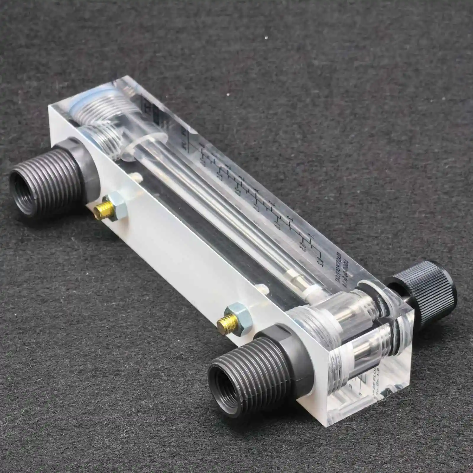 PMMA Liquid Flowmeter Water Flow Meter Panel Rotameter With/Without Control Valve LZM-15 0.2-2LPM 16-160LPH 1-7LPM 10-100LPH