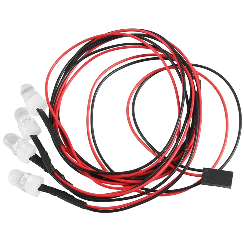 AS95-RC أضواء السيارة 3-9 فولت مجموعة ضوء المصباح رئيس ضوء ل 1/5 1/8 1/10 1/12 1/14 RC نموذج سيارة شاحنة LED ، 2 أجزاء أبيض 2 أحمر 8 مللي متر