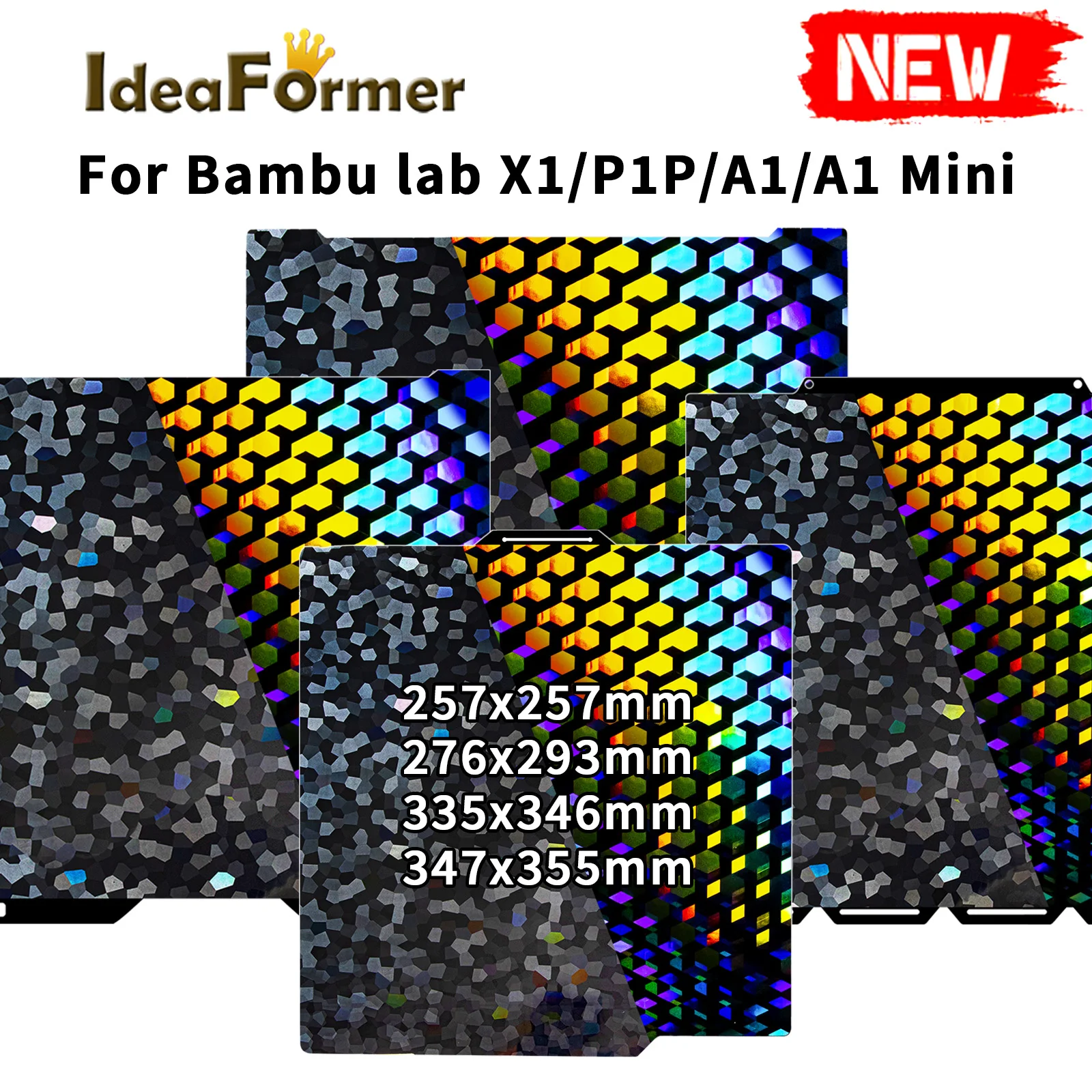 

X2D/H2C Build Plate For Bambu-Lab P2S P1S P1P X1C X1E A1 3D Printers Double-Sided Bambulab Spring Steel Sheet Snapmaker U1 Plate