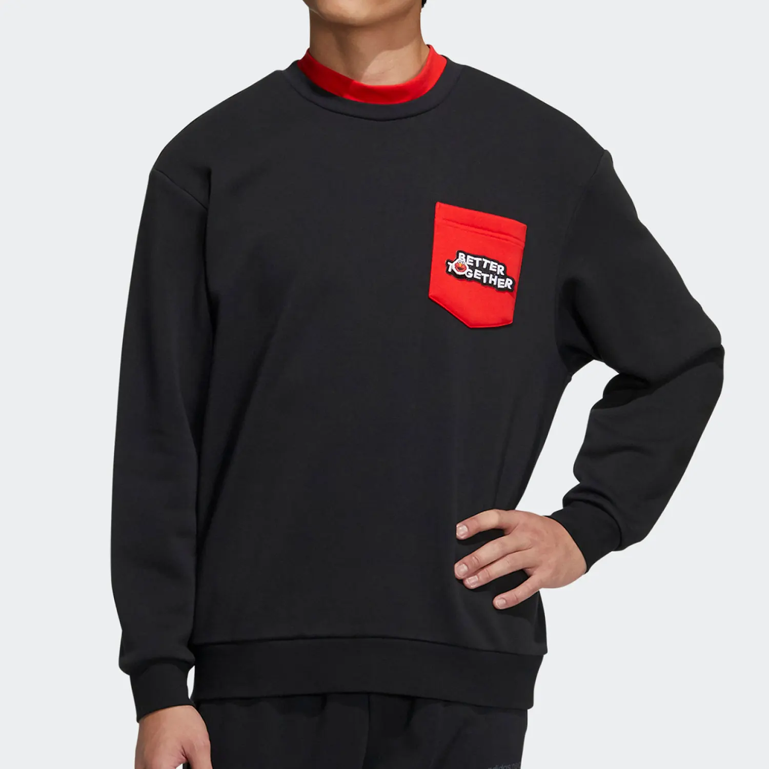 Adidas genuine NEO Sesame Street co branded round neck men's sports sweatshirt HD7290
