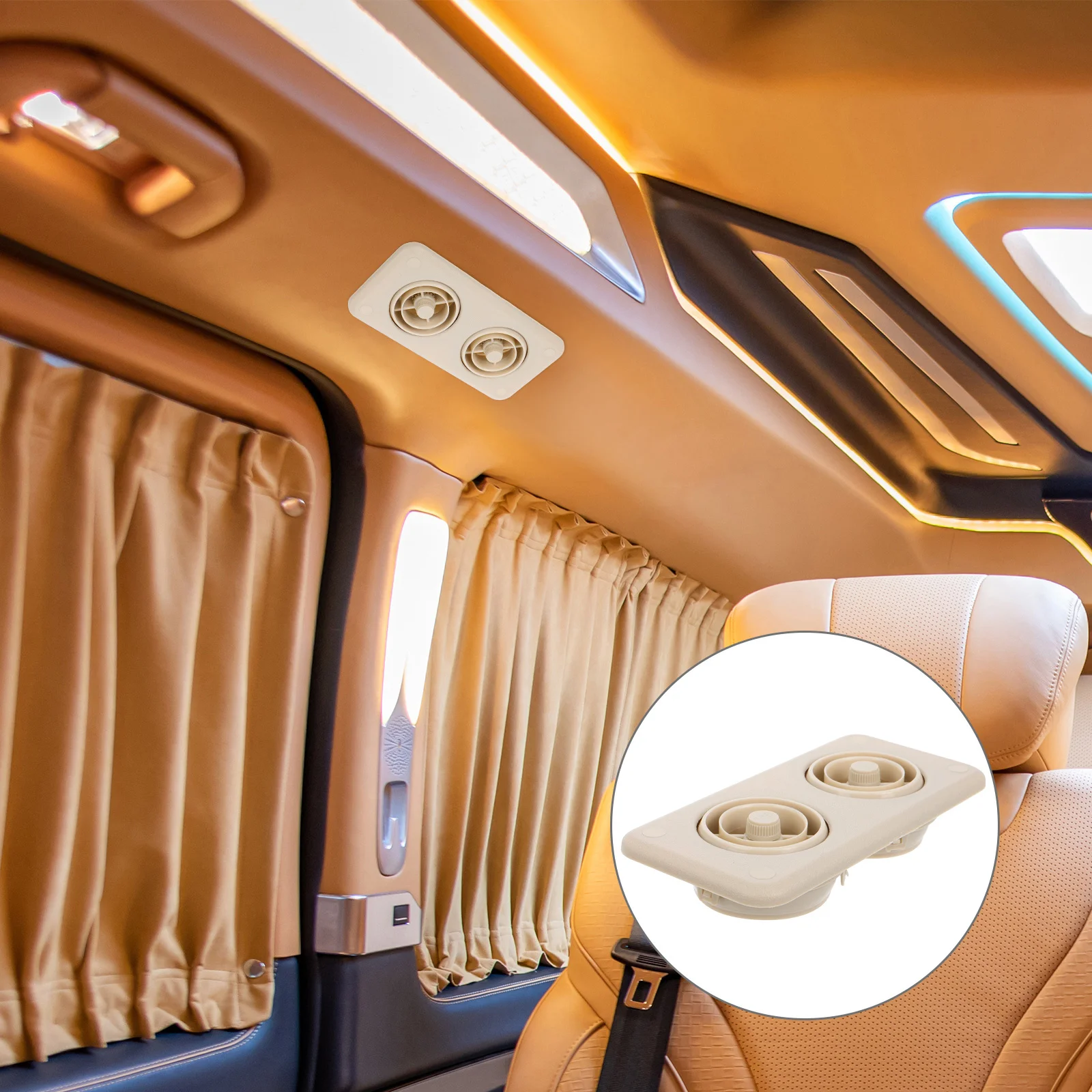 

Truck Bus Air Conditioning Vent Outlet Adjustable Airflow High Temp Resistant Easy Install Rv Ac Ventilation System