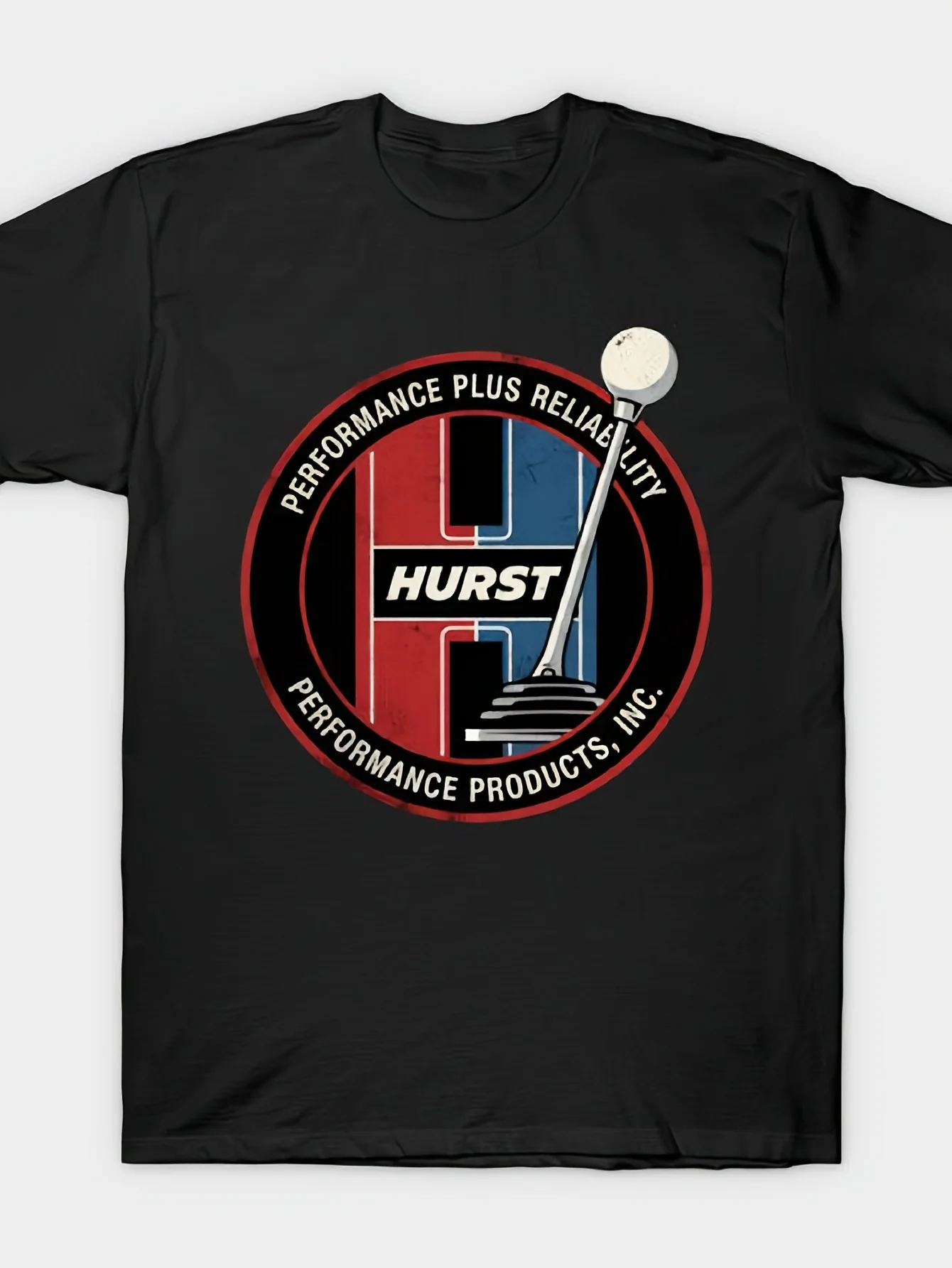 Hurst Shifter Emblem T-Shirt Men'S Printed T-Shirt Perfect for Sportswear and All-Season Wear Also A Great Gift for Friends