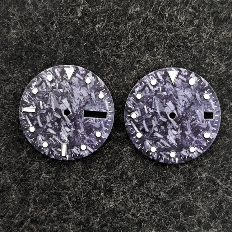 

Customized NH35 Dial Carbon Brazing Pattern Mechanical Surface NH36 Watch Black Carbon Brazing Pattern Surface Size 28.5mm