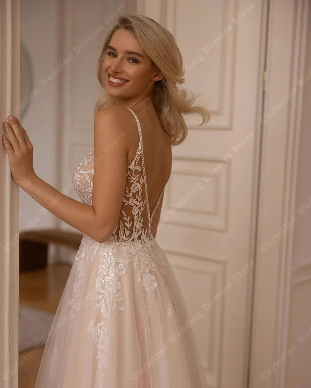 A-Linie Brautkleider mit herzförmigem Kragen für Frauen, exquisite ärmellose Tüll-Brautkleider, Verlobungsbankett-Roben, individuell gestaltet