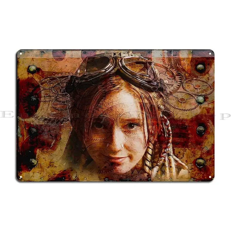 Steampunk Deux Metal Sign Printed Kitchen Garage Plaques Wall Mural Wall Cave Tin Sign Poster