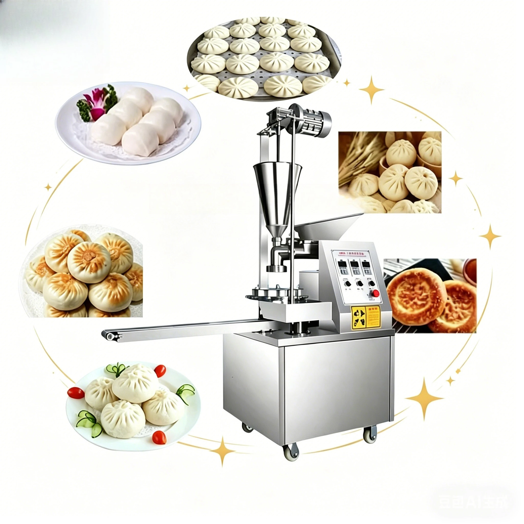 Commercial Steamed Buns Making Machine Snack Baozi Steam Bun Machine Momo Making Machine