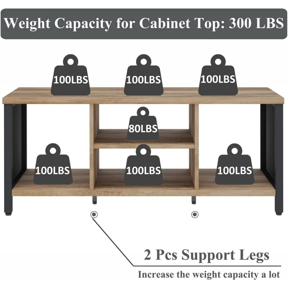 Rustic Wood Center Table With Shelves Coffee Table Room Farmhouse Rectangle Cocktail Tea Tables (Rustic Oak) Furniture Coffe End