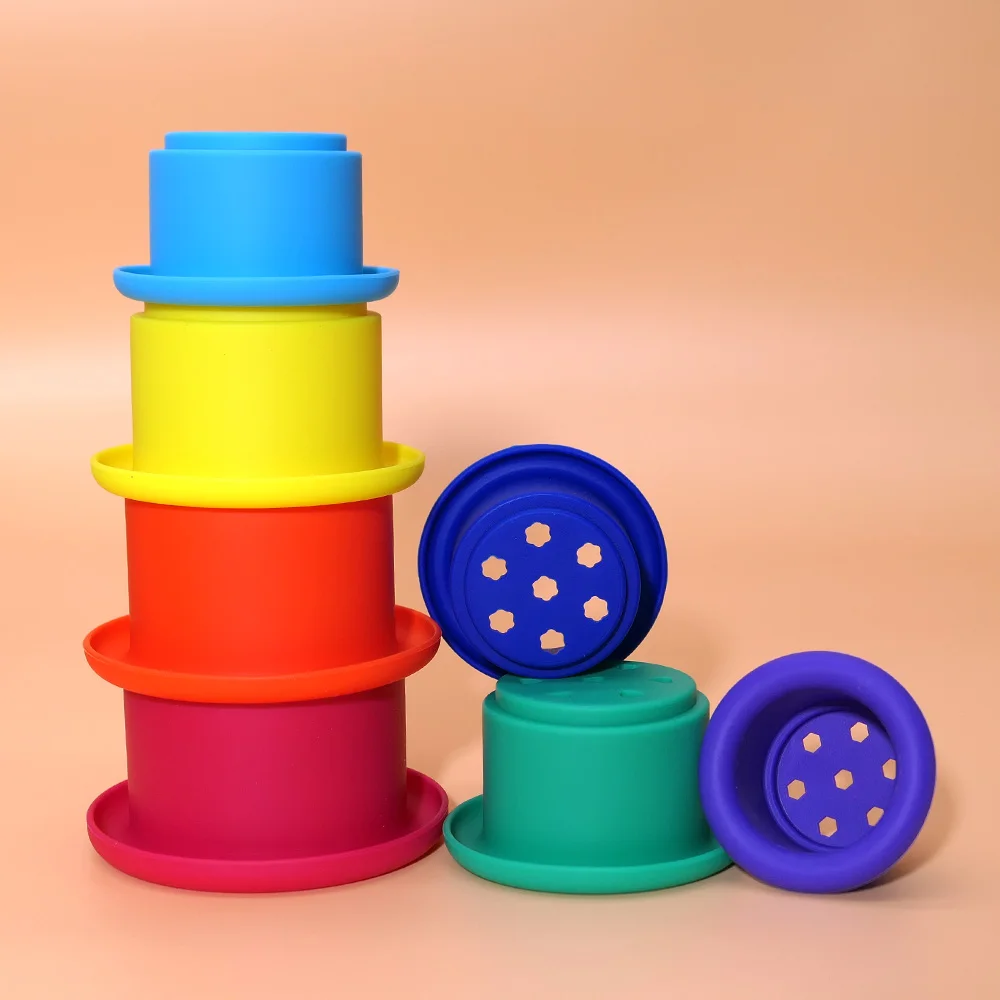 Kids Fun Number Letters Stacking Cup Baby Montessori Early Educational Sensory Puzzle Stack Speed Games Toys for Children Gifts