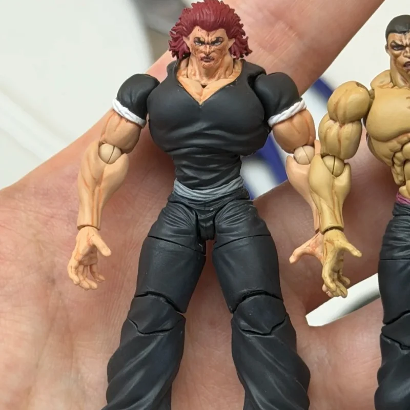 Authentic 7.5cm Hanma Baki & Hanma Yuji  Action Figure Articulated Collectible Modelretsu Kaioh Desktop Display For Anime Hobby
