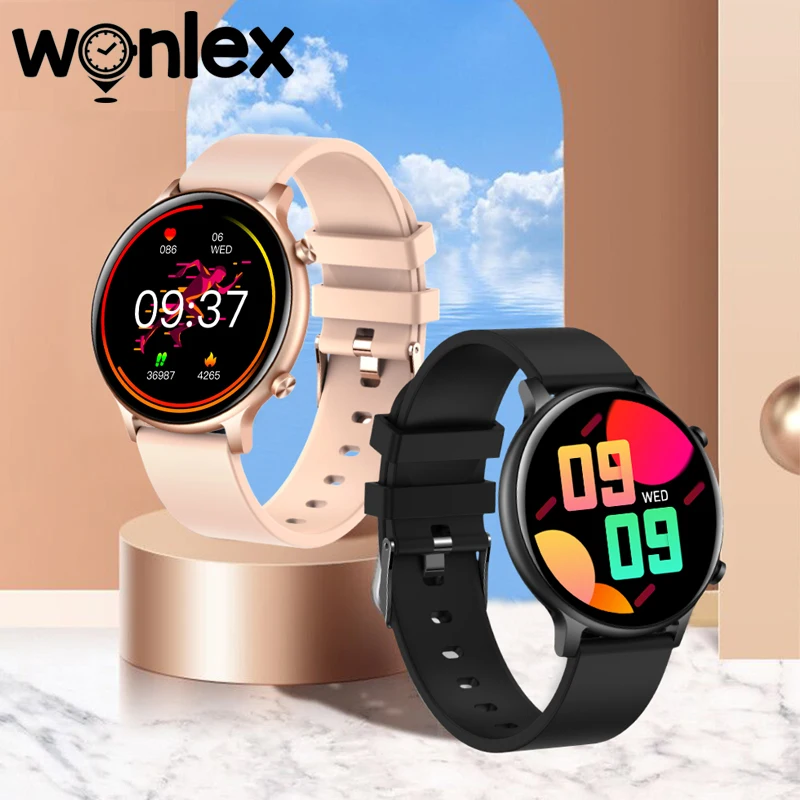 Wonlex women Smart Watch DW22 Body Temperature Waterproof Bluetooth call lady Smartwatch for men Blood Heart Rate Monitoring