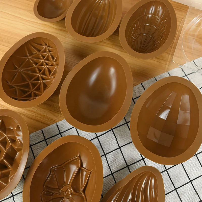 Easter Egg Silicone Mold Half Sphere Shape Cake Chocolate Mold Happy Easter Party Decor Knock Chocolate Bomb Egg DIY Baking Tool