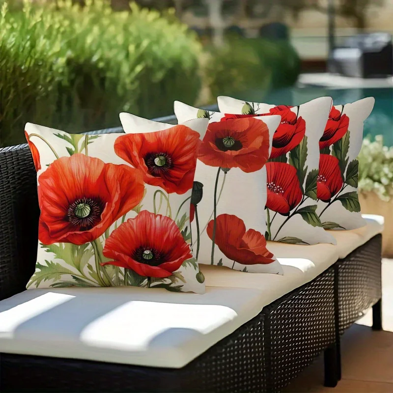 4-piece set of decorative cushion covers, suitable for sofas, living rooms, and outdoor home decor. Insert not included.