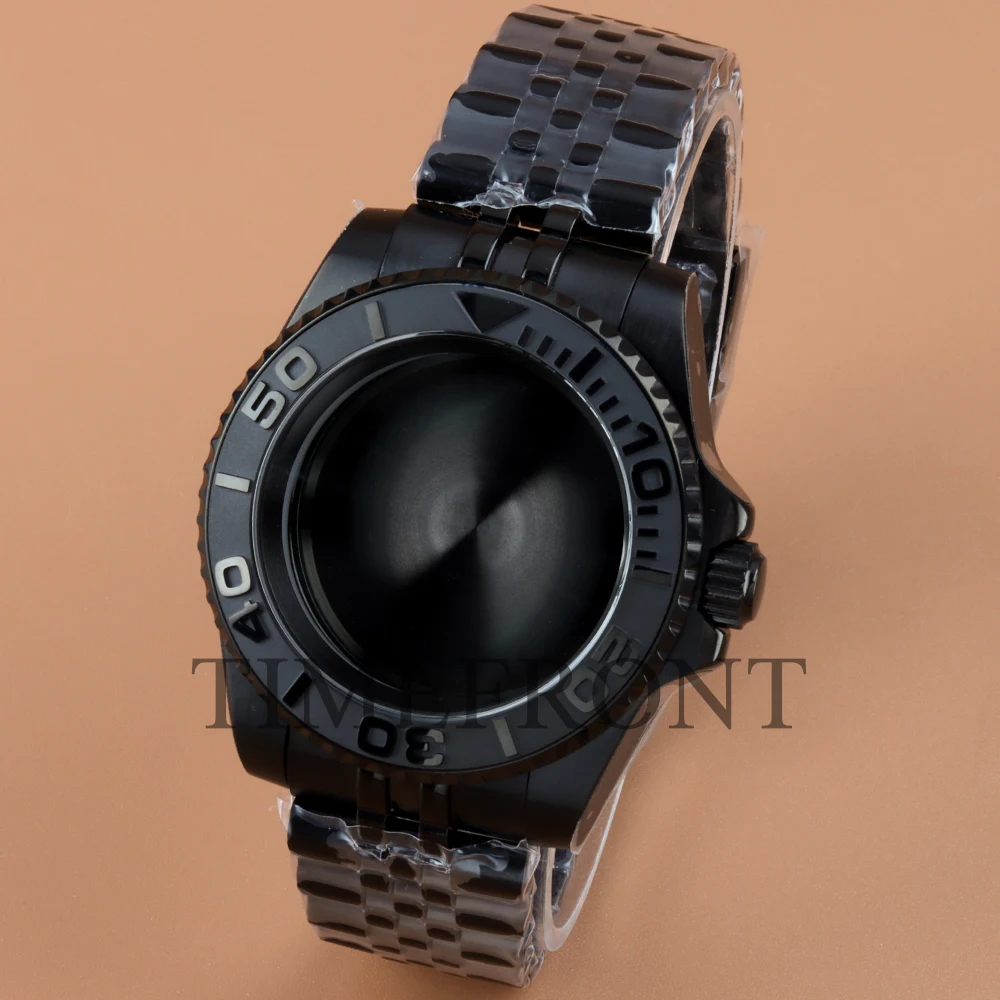 40mm NH35 Black Watch Case For YACHT-MASTER GMT SUB Case Jubilee Strap Fit NH34 NH35 NH36 NH38 Movement 28.5mm Dial 316L Steel