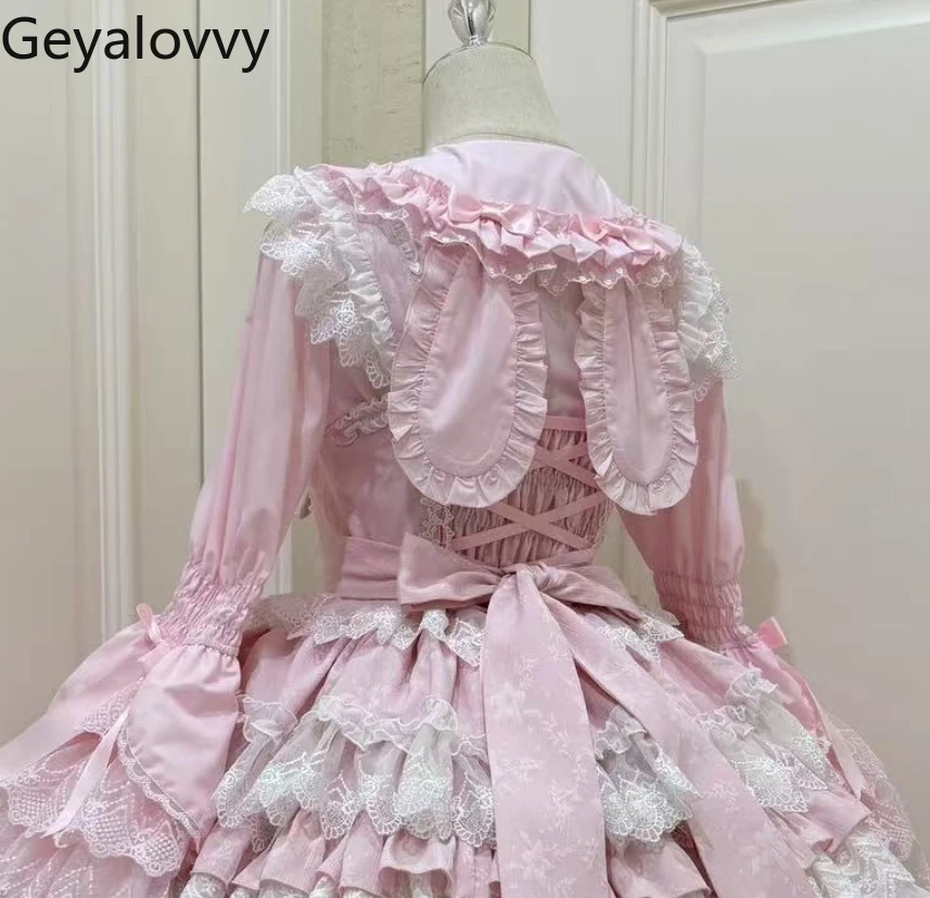 

Original Design Lolita Slim Fit Inner Shirt Spring Autumn Sweet Japanese Cute Tops Versatile Doll Collar Long Sleeve Camisas
