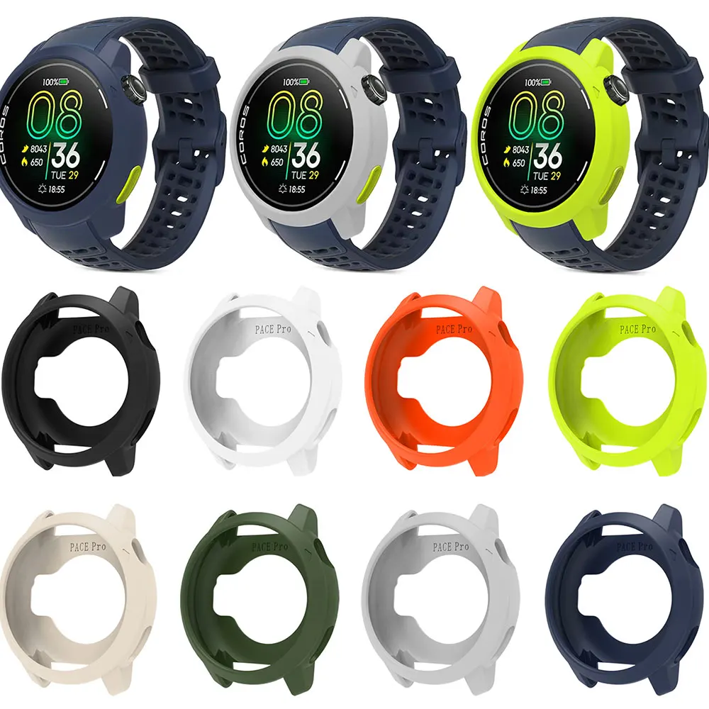 Screen Protector Case For COROS PACE Pro Smartwatch Soft Silicone TPU Protective Bumper Shell Cover For COROS PACE Pro Accessory