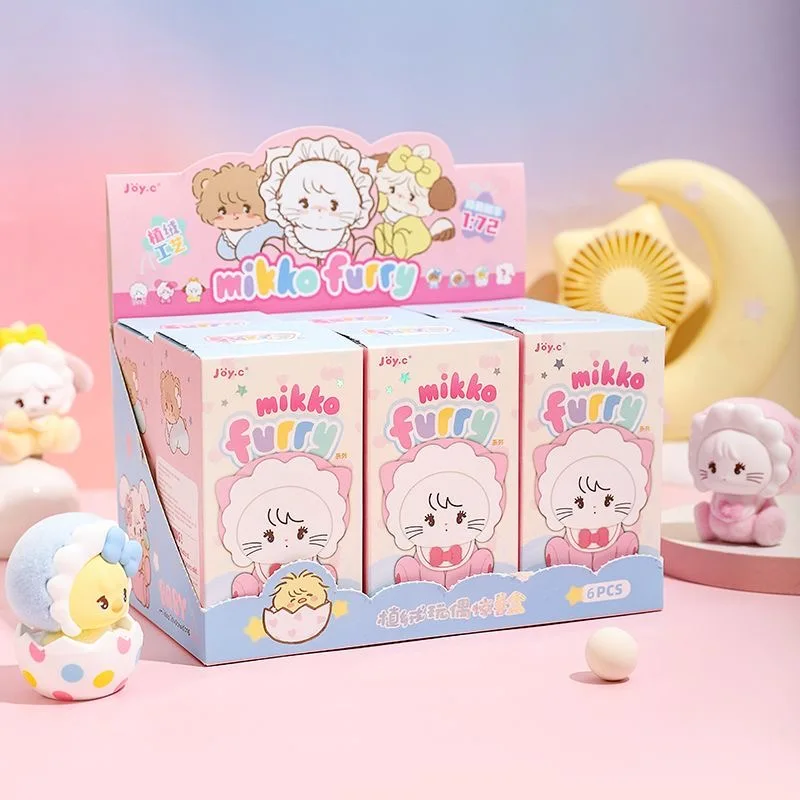Nueva serie Mikko, Mini caja ciega de juguete Kawaii Mikko Moouse, estatuilla de leche, caja sorpresa, adornos de escritorio para niña, regalo de cumpleaños