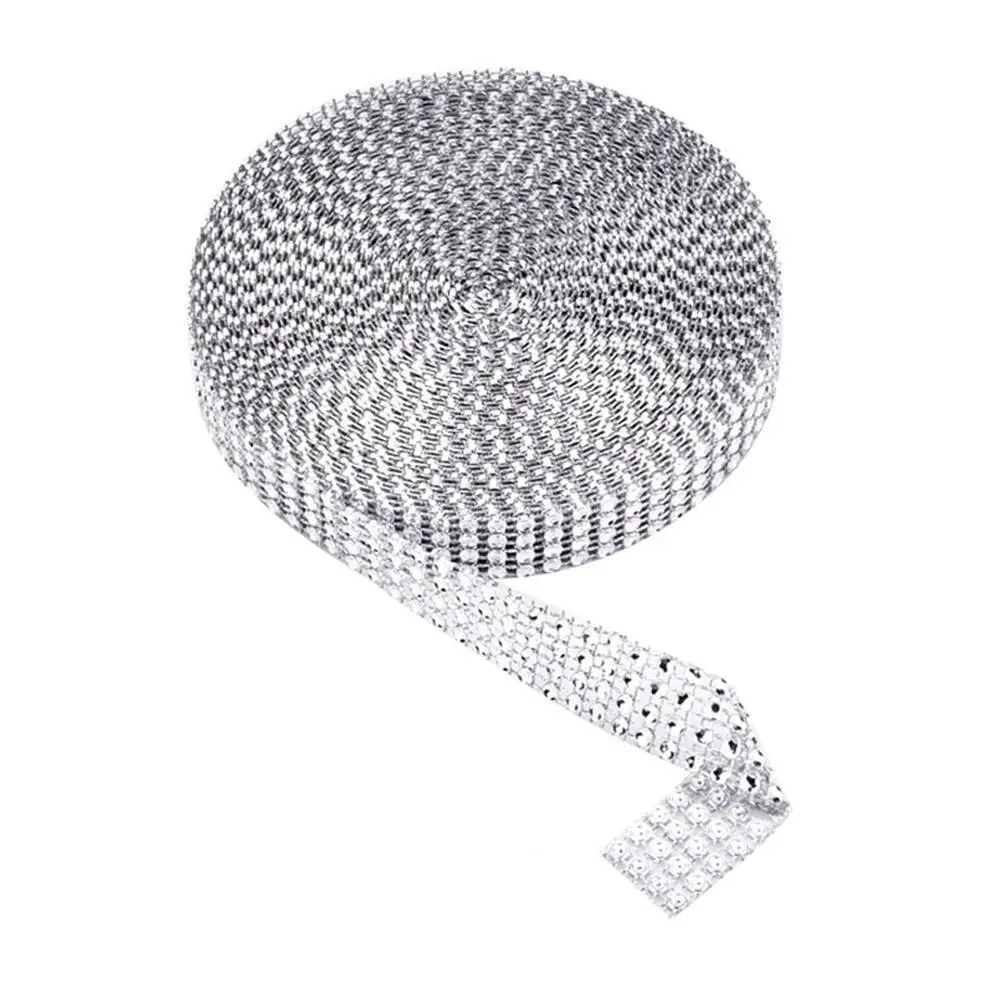 

Diamond Mesh Ribbon 910cm Long 2cm Wide Customizable Wrap for Wedding Decorations Candles Vases Cake Stands Diamond
