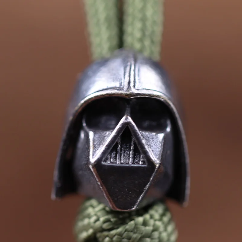 Biochemical Soldier Helmet Brass Knife Beads EDC DIY Paracord Woven Lanyard Keychain Pendants Accessories Outdoor Tools Supplies