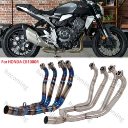 Slip On para Honda CB1000R 2018-2023 sistema de Escape de motocicleta cabezal de tubo de enlace frontal tubo delantero de Escape modificado