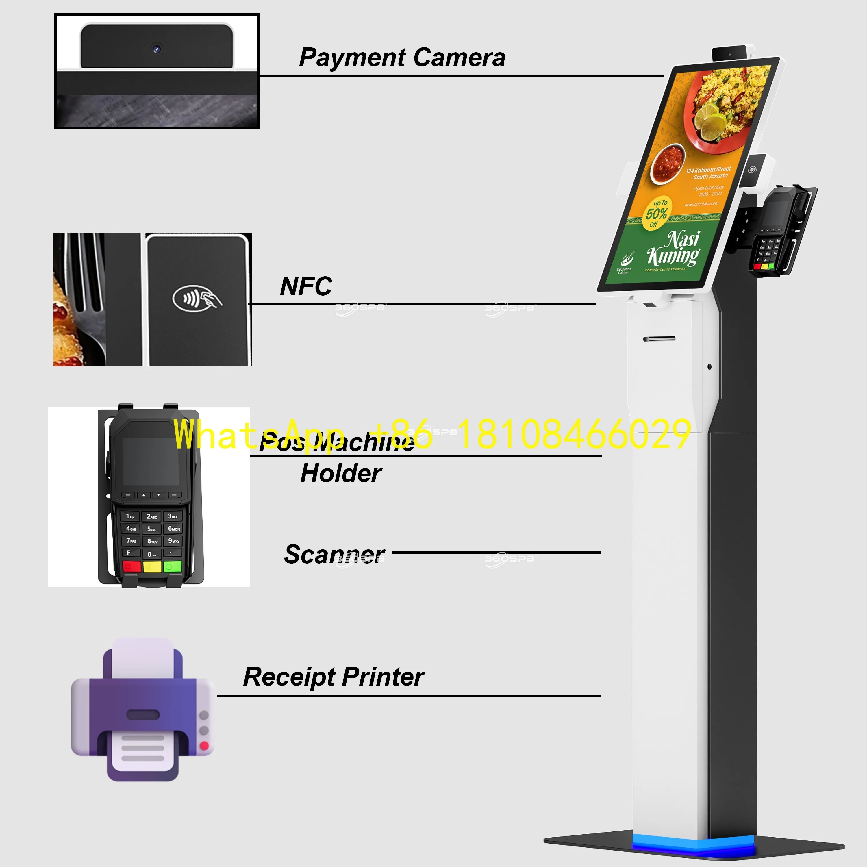 

Self-service Healthcare Query Kiosk Stand Machine 360SPB SFP21E 21.5-inch