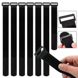 10Pcs Reusable Hook and Loop Cinch Straps Self-adhesive Nylon Ties Adjustable Fastener Securing Cable Straps Cord Organizer