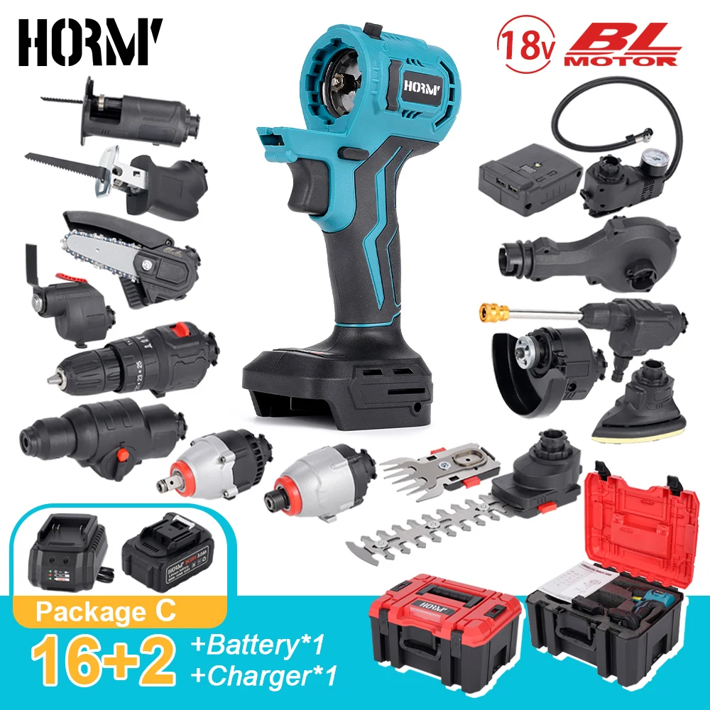 다기능 도구 전기 보물 스크루드라이버 드릴 폴리셔, 왕복 톱, 마키타 배터리용 에어 펌프 도구 세트