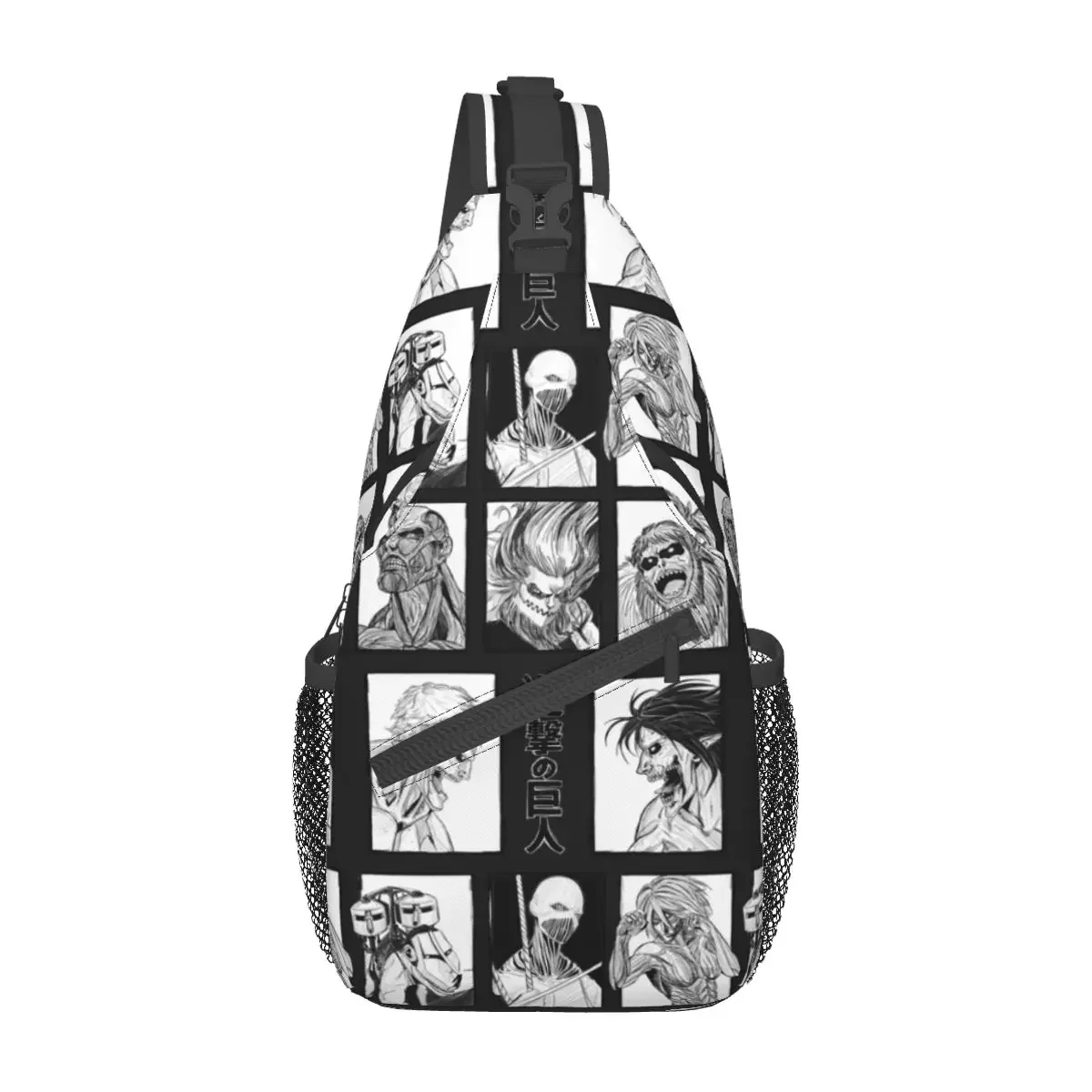 Attack On Titan Shingeki No Kyojin Crossbody Sling Bag Small Chest Bag anime japan Shoulder Backpack Daypack Hiking Travel