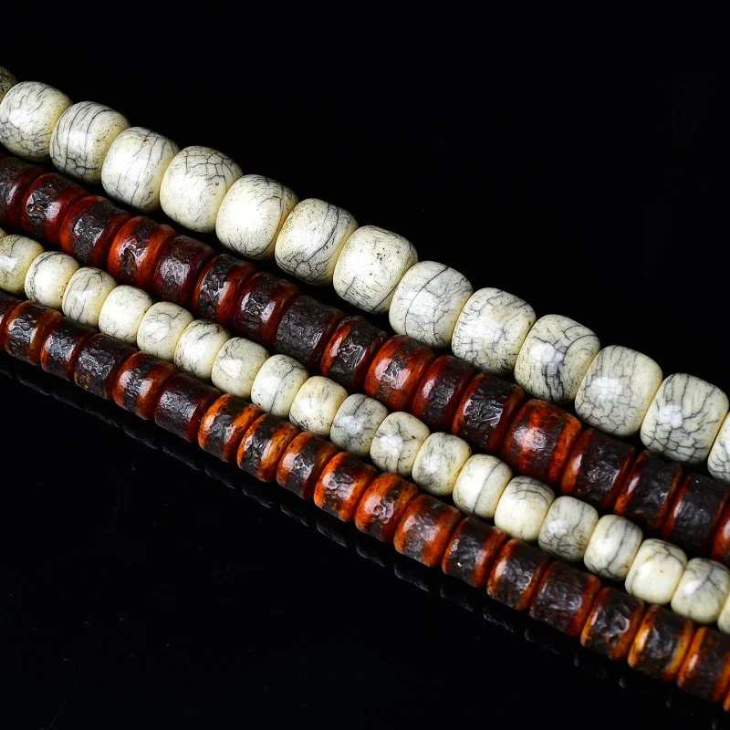 

Бусины-разделители из полуготовых костяных бусин (из кости коровы) для буддийских молитвенных браслетов и ожерелий, 108 штук