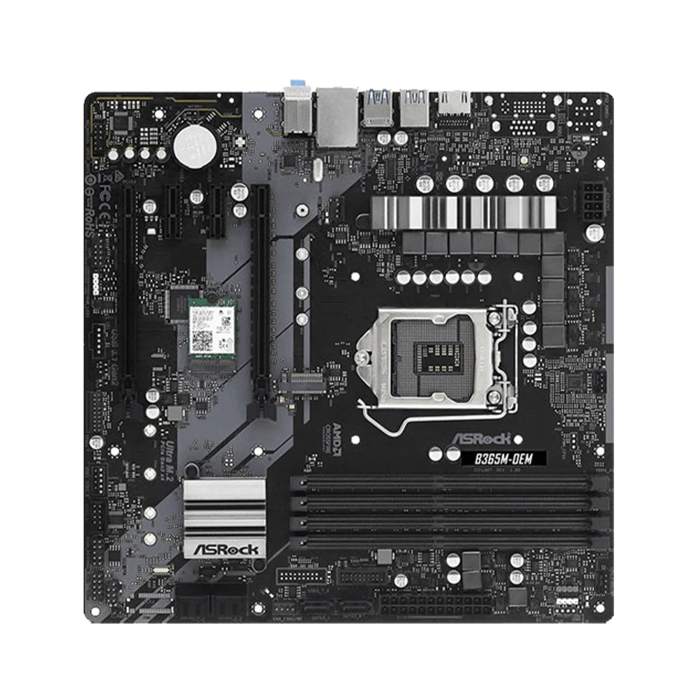 Imagem -03 - Placa-mãe Asrock B365m Lga 1151 Intel B365 Ddr4 2666 Suporta Processadores Intel Core de 9a e 8a Geração Pcie 3.0 Usb 3.1 Micro Atx