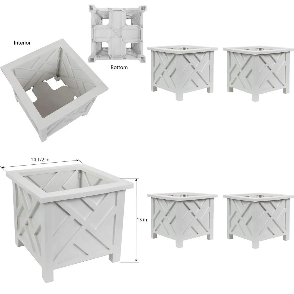 

Элегантный набор из 2 уличных кашпо — идеально подходит для декора патио, веранды и сада.