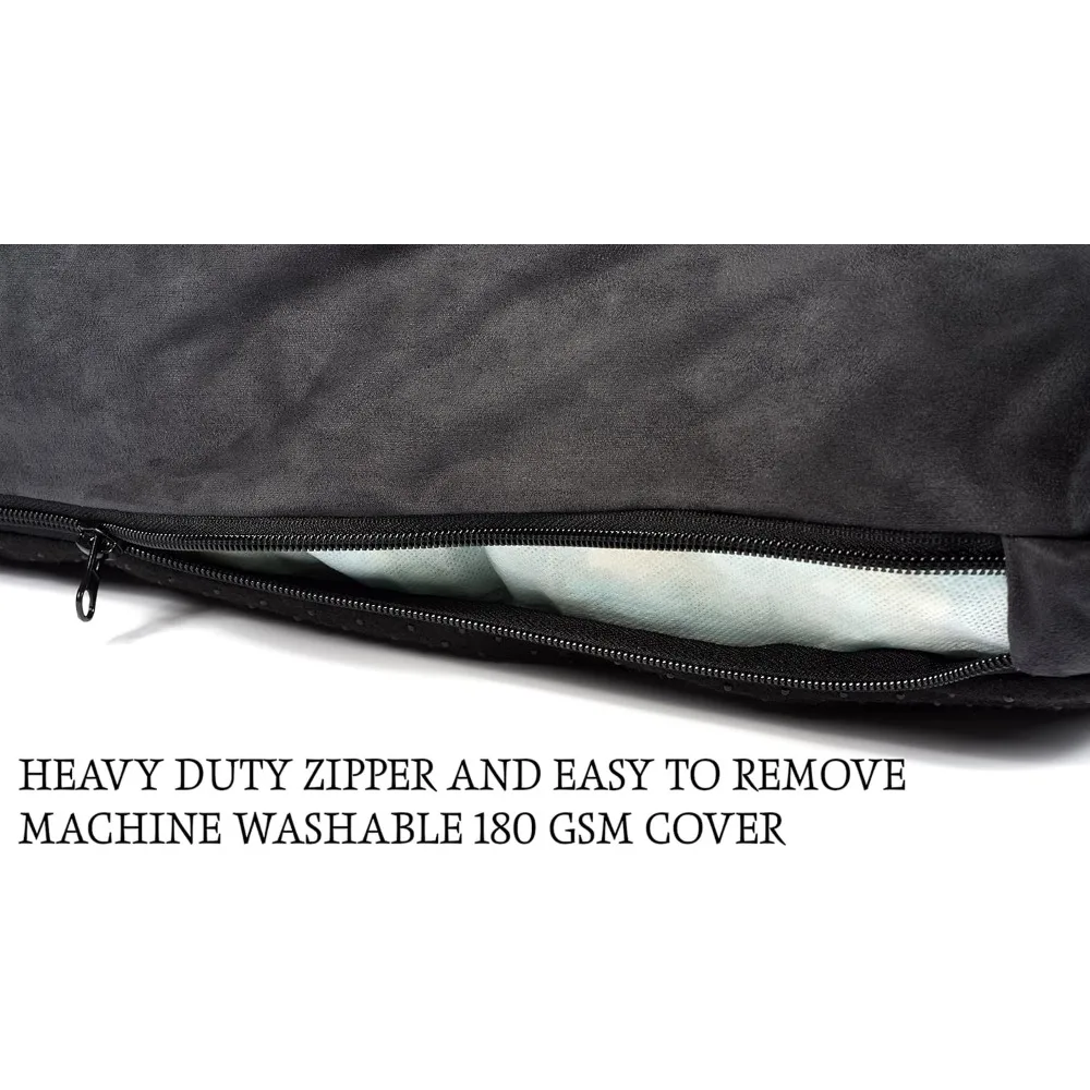 سرير كلب من إسفنج الذاكرة لتقويم العظام بسمك 5 بوصات مع غطاء قابل للإزالة قابل للغسل 180 جرامًا للمتر المربع، صغير (24 بوصة × 18 بوصة × 5 بوصة) (كلاب 1-20