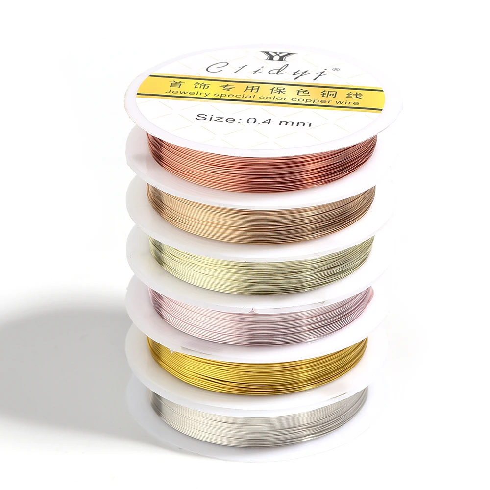 

6 Colors High Quality No Discoloration Copper Wire for Jewelry Making Beading Wire Jewelry Cord String Wire For DIY Beads