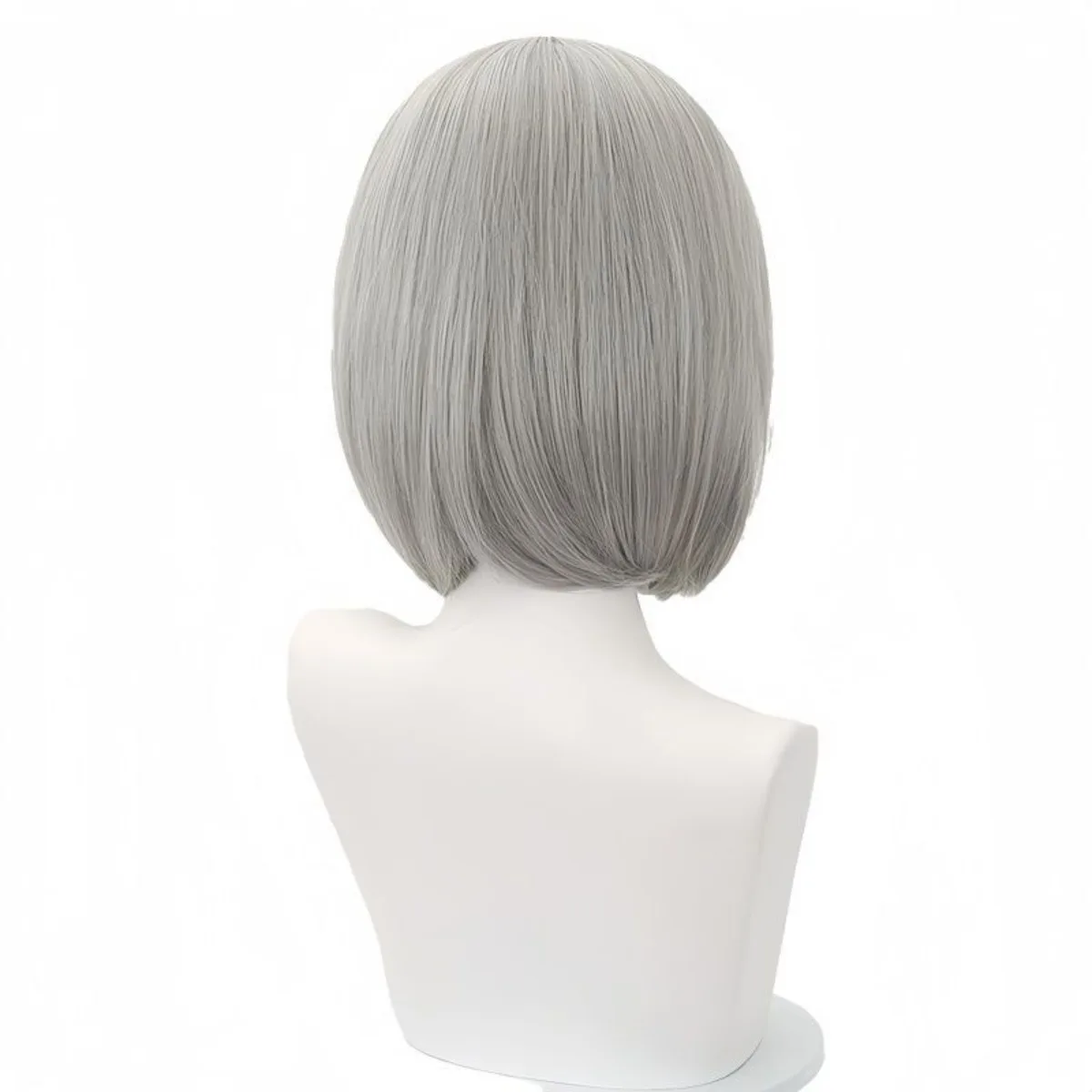 Peluca de cosplay corta de red transpirable para Mai Xiaowen (Delta Force) |   Pelo gris realista con gorro completo trenzado de espina de pescado